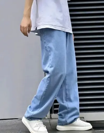 ICE BLUE BAGGY JEANS 